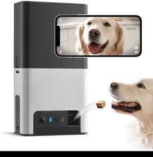 Petcube Bites 2 Wi-Fi Pet Camera with Treat Dispenser & Alexa Built-in.