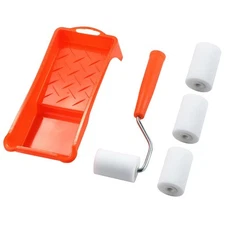 2 Inch Small Paint Roller Kit High-Density Foam Paint Roller  Paint Tray Liner
