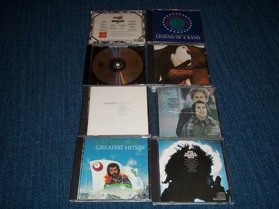LOT of  Vintage 70's CDs Moody Blues Bob Dylan Santana Cat Stevens More