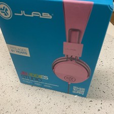 JLAB JBuddies Pink Over The Ear Folding Headphones Brand New Sealed Box