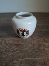 Andenken Porzellan Vase Berlin  Wappen Handmalerei 7cm Ostalgie  (K22)