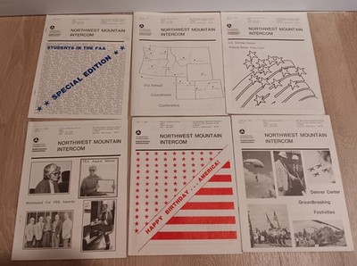 FAA Northwest Mountain Region Intercom Employee magazine 18 issues 1985-1989