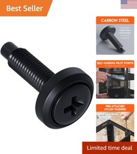 100-Pack 10/32 Rack Mount Screws with Nylon Washers - Steel  Zinc Coated