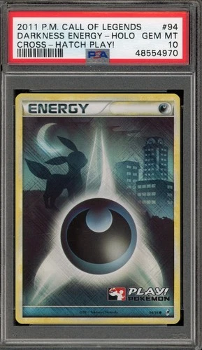 Pokemon Darkness Energy Holo Call Of Legends 94/95 Crosshatch 2011 Play! PSA 10