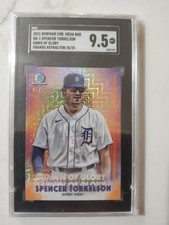 2021 Bowman Chrome Spencer Torkelson Dawn Of Glory Orange Refractor/25 Sgc9.5