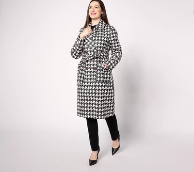 Thread Collective Trench Patterned Trench Coat-Houndstooth-Small-NEW-A621194
