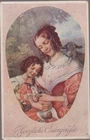 1 schöne alte Karte: Ostern, gelaufen: 1925