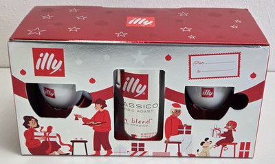 illy Geschenk-Set   250g Classico Kaffee   2 Espressotassen   Porzellan(1399 E2)