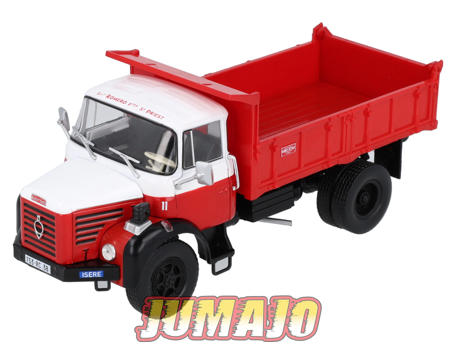 Camion miniature Berliet GLR 8 M3 benne entrepreneur Hachette IXO 1/43