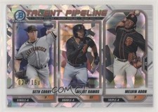 2021 Bowman Talent Pipeline Atomic Refractor 24/150 Seth Corry Melvin Adon n1u
