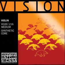 Vision 1/16 Violin String Set - Medium, removeable ball end E
