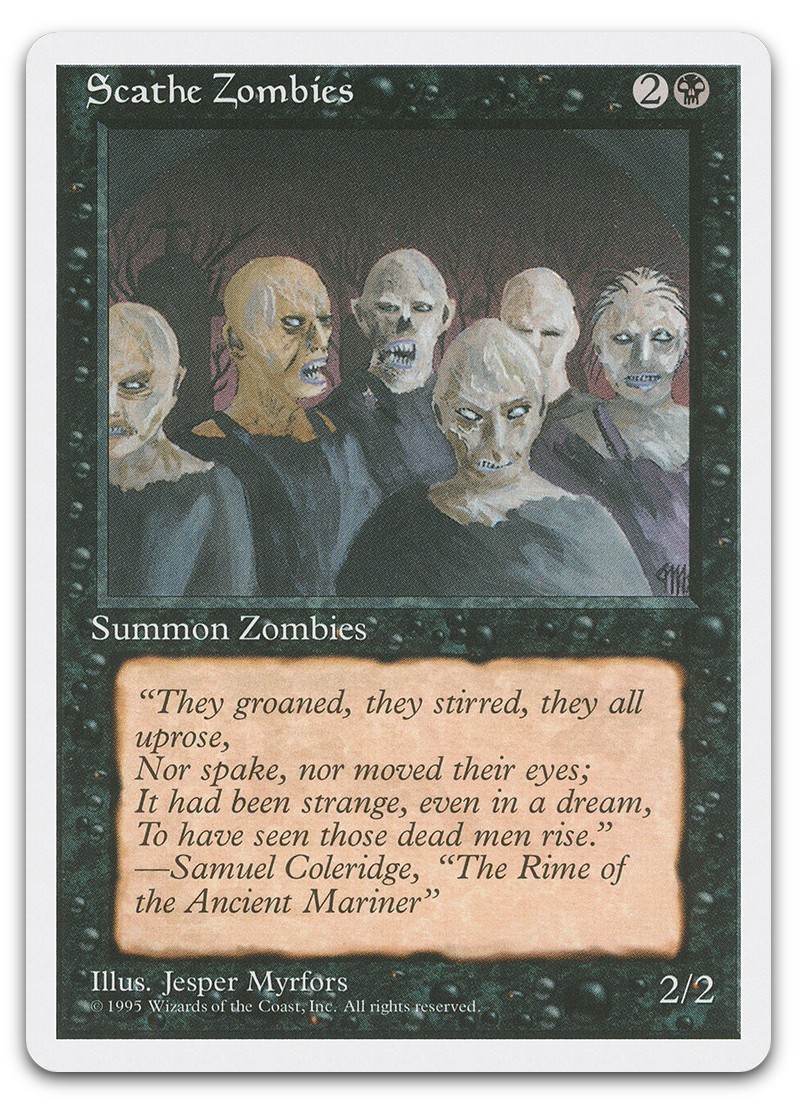 Scathe Zombies (LP) Fourth Edition 4ED Magic MTG