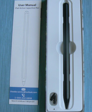 NEW iPad Active Capacitive Stylus Pen w/Palm Rejection,NIB,Wireless,w/iPad,black