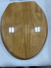 Signature 153866 Oak Elongated Toilet Seat w/ Standard Hinges - Brushed Nickel