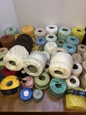 Huge Large Lot Crochet Thread Weaving Embroidery Knitting Bedspread Spools