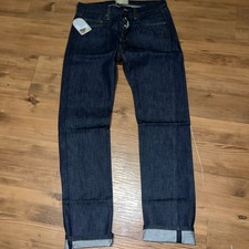 VINTAGE CRATE SALVEDGE DENIM STRAIGHT FIT JEAN'S SIZE 31x30 USA MADE BUTTON FLY