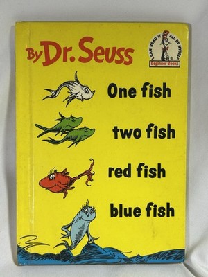Vintage Dr Seuss 1960 One Fish Two Fish Red Fish Blue Fish Book Child Kid