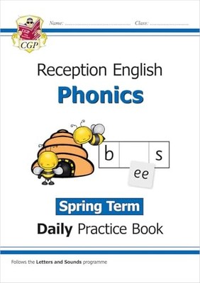 Reception Phonics Daily Practice Book: Spring Term by CGP Books NEW BOOK