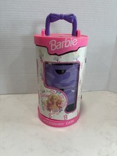 VINTAGE 1993 MATTEL BARBIE DOLL ACCESSORY STORAGE TRAVEL CASE W/PURPLE DRAWERS