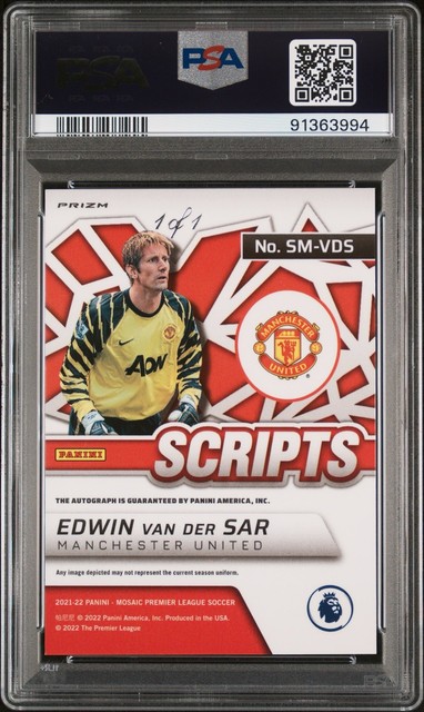 Edwin Van Der Sar 1/1 - Topps 2022 EPL Mosaic Manchester United