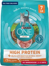 Purina ONE Healthy Weight Dry Cat Food, High Protein, 7 lb Bag