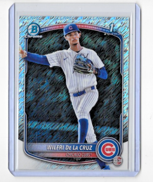 WILFRI De La CRUZ #BCP-209 2025 1ST BOWMAN CHROME PROSPECT SHIMMER REFRACTOR