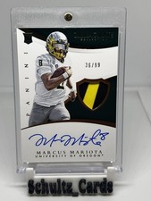 MARCUS MARIOTA 2015 PANINI IMMACULATE OREGON DUCKS PATCH AUTO JERSEY /99 RC
