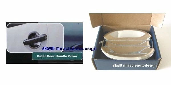 Carcasas de manija de puerta cromadas de acero inoxidable 95-02 Mercedes Benz W208 CLK, 96-03 R170 SLK Foto 2 de 4