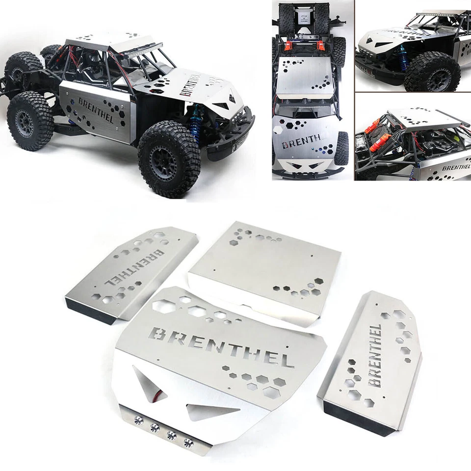 Edelstahl Armor Platte für LOSI SUPER BAJA REY 2.0 RC Modell 1:6 Auto Crawler - Bild 2 von 4