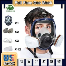 17IN1 6900 Large PPE Full Face Gas Mask Respirator Spraying Painter Painting US