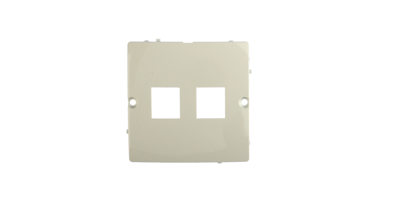 Simon Basic Cover for double telecommunication socket 2xRJ Keystone, flat /T2UK
