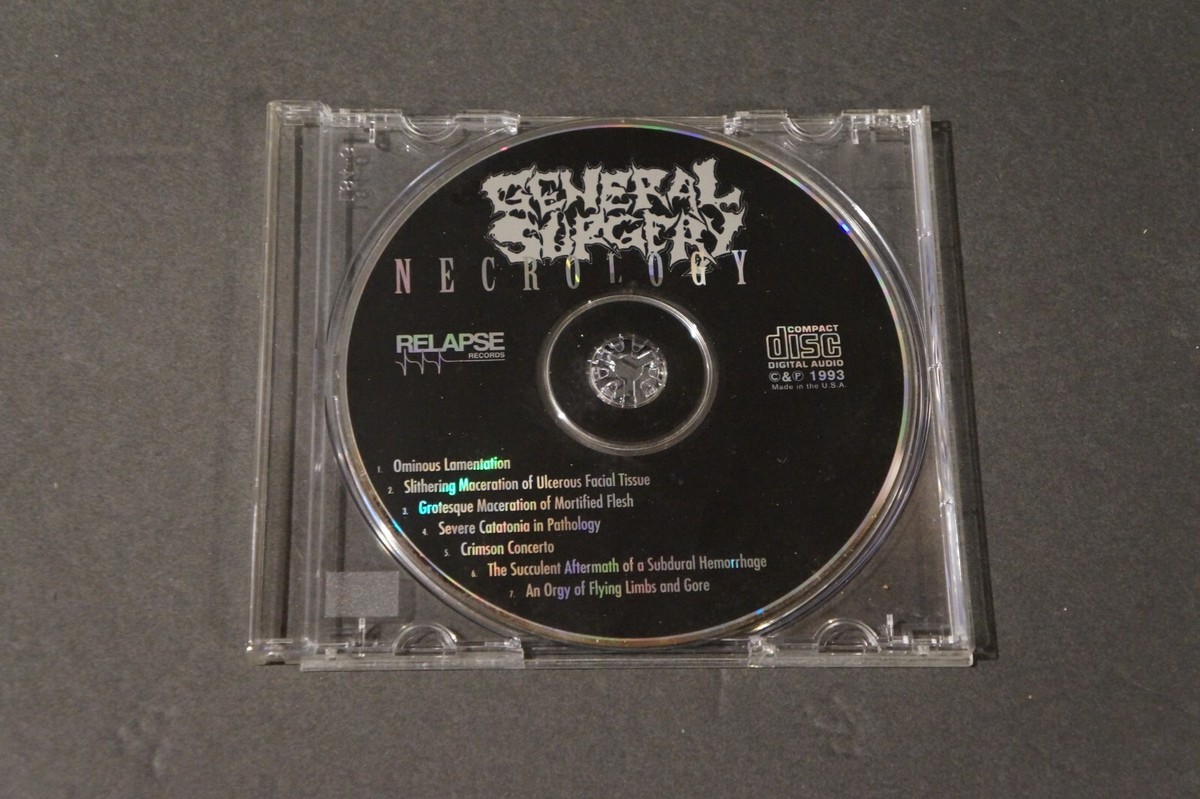 General Surgery Necrology CD only Relapse Records 1993 1st Release