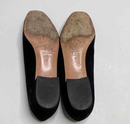 Bruno Magli Jenny Black Suede Low Heeled Bow Pumps Siez 9 AAA - Picture 5 of 10