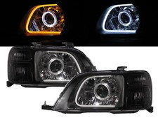 CR-V RD1-RD3 MK1 96-01 SUV Guide LED Halo LED Bar Headlight Black for HONDA LHD