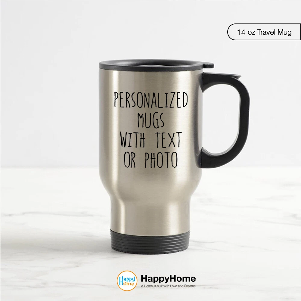 personalised metal mugs coffee travel cup custom logo gifts