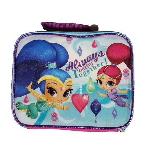 SHIMMER & SHINE Insulated Lunch Bag Girls Travel Snack Box, New - Picture 3 of 5