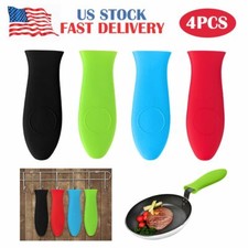 4 PCS Silicone Holder Cast Iron Hot Skillet Handle Cover Potholder Pan Sleeve US