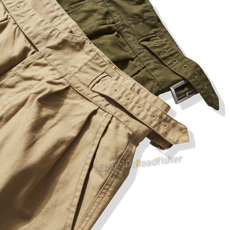 Men's Cotton British Gurkha Pants Shorts Short Loose Casual Vintage Cargo Plus image 3