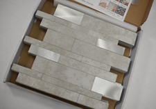 Vaovi Backsplash Tile Peel Stick Kitchen Stone Subway 10 Pack Cement Gray