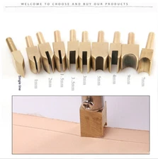 Leather craft Brass Soldering Iron Tip Burn Edge Decorate DIY Copper Tool set