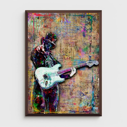 GHOST NAMELESS GHOUL Skeletá 18x24in Poster, GHOST LEAD Guitar Print Free Ship - Picture 2 of 8