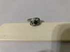 Ladies 18K White Gold Emerald & Diamond Ring w/Ten 1.0 mm single cut diamonds. — photo 5