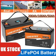 50Ah 100Ah 150Ah Lithium Battery LiFePO4 Rechargeable Deep Cycle BMS Home RV