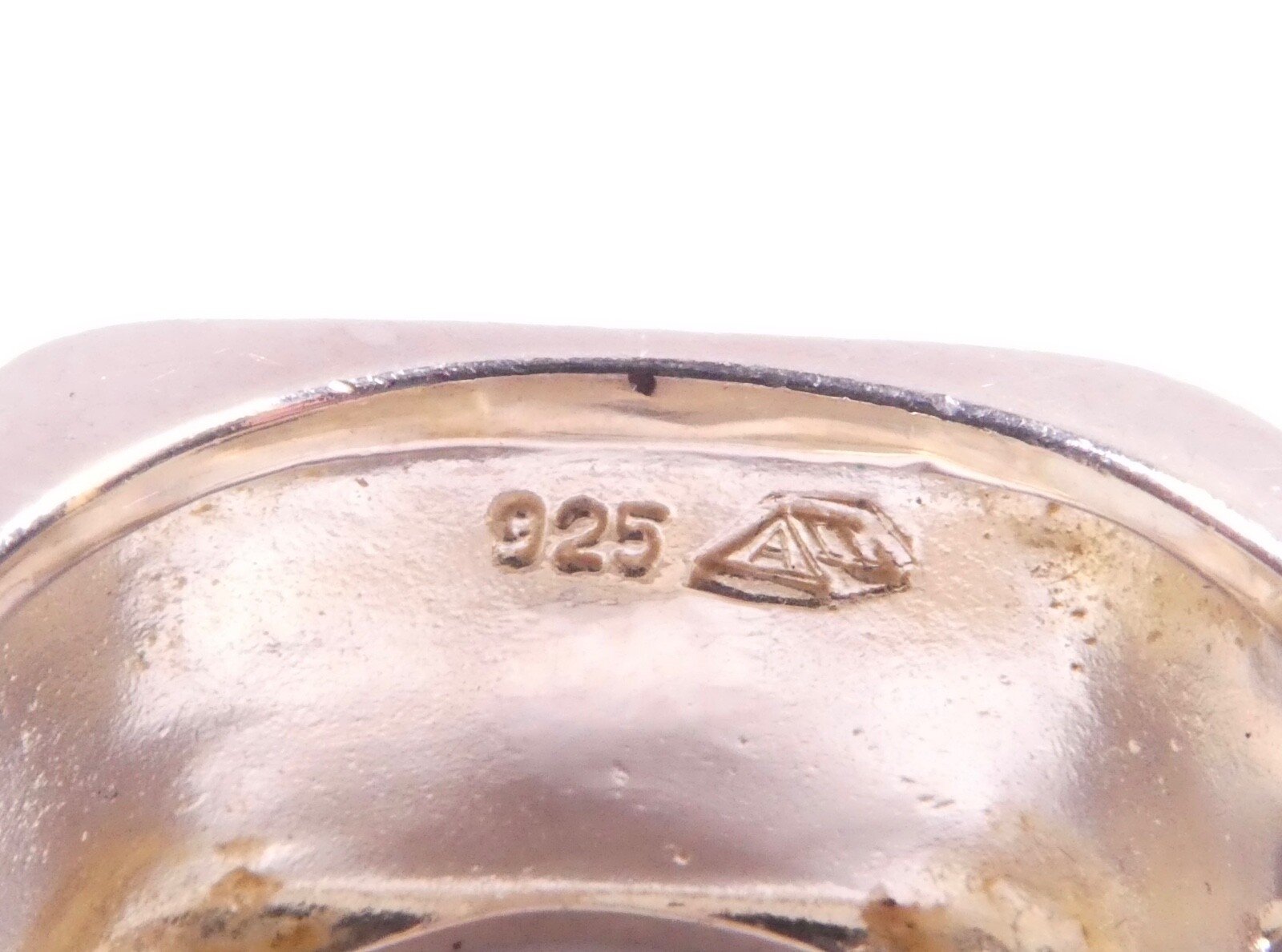 Chunky Square Band Ring Patterned 925 Sterling Si… - image 8