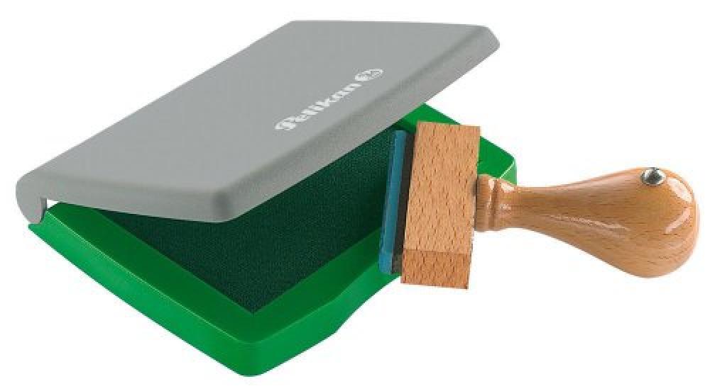 (TG. 5x7 cm (Steki 3E)) Pelikan Stempelkussens in kunststof doos №3E Groen Tim