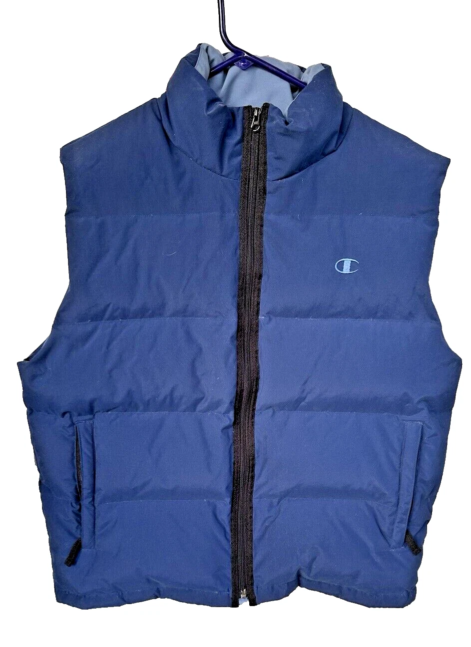 Champion Puffer Vest Mens XL Blue Winter Insulated Full Zip Pockets