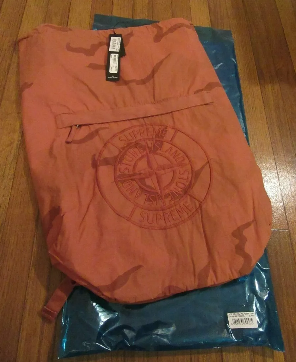 Supreme Stone Island Camo Backpack Coral Camo SS19 SS19B5 Brand