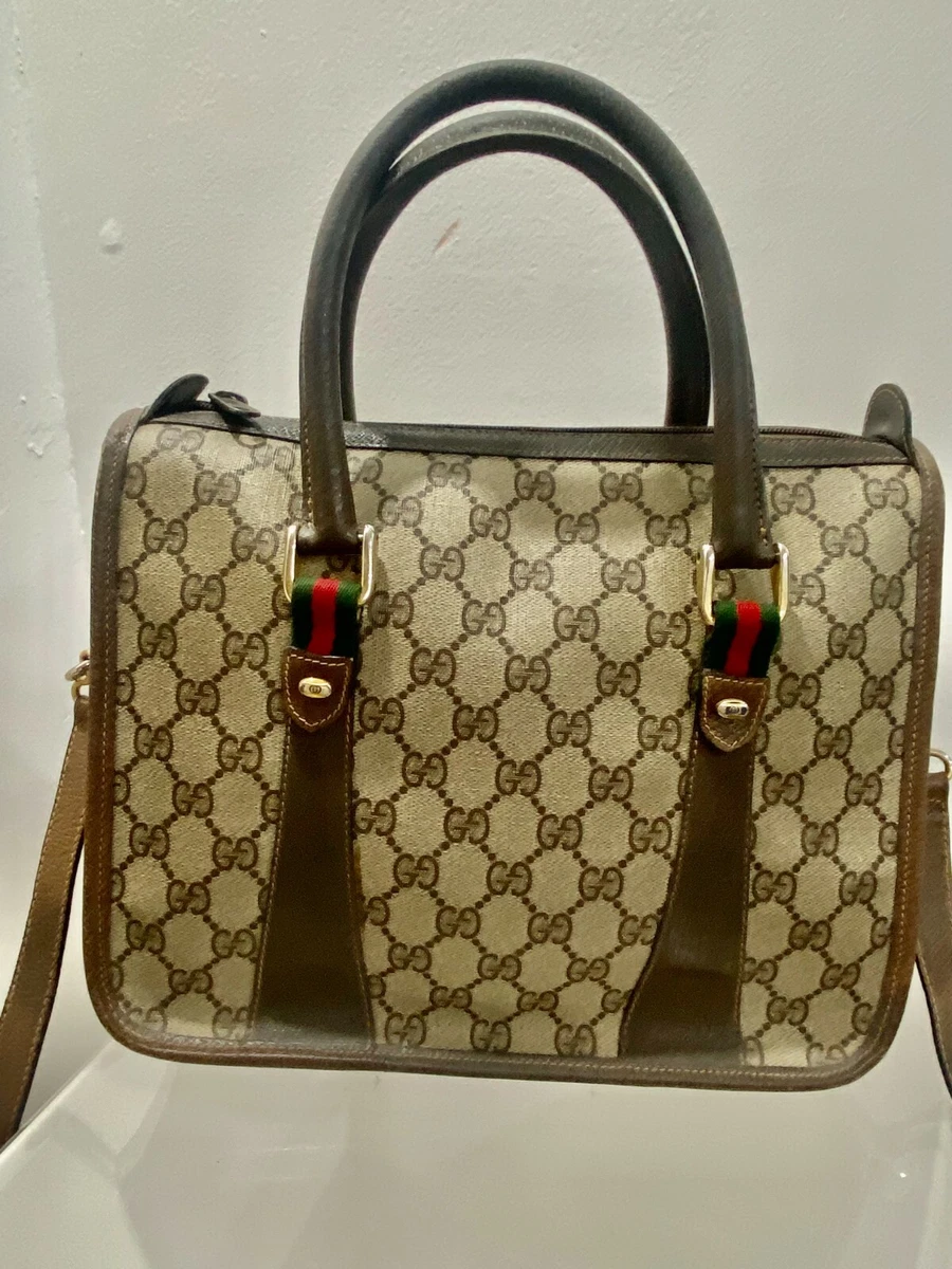 Gucci Striped Monogram Vintage Handbag