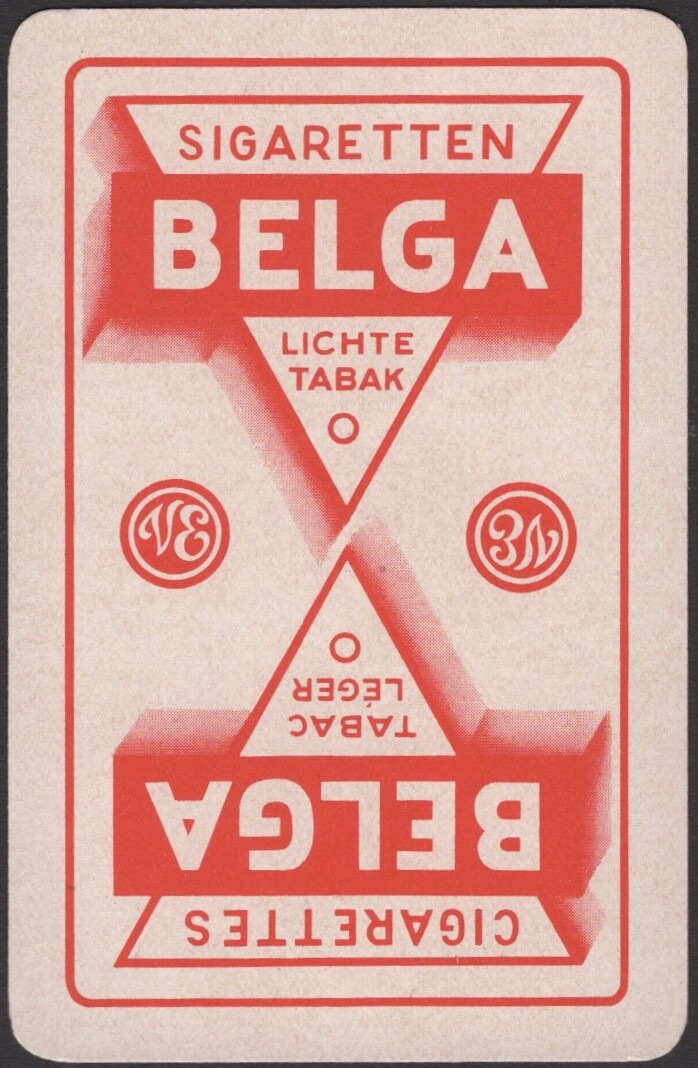 belga cigarettes Playing Cards 1 Single Card Old Vintage * BELGA CIGARETTES * Tobacco  Advertising