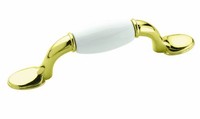 Amerock Bp1922pbw Allison Value Hardware Pull With White Ceramic, Polished Brass on sale Amerock Bp1922pbw Allison Value Hardware Pull With White Ceramic, Polished Brass on sale